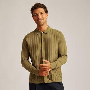 Bonobos Striped Cardigan Sweater Polo